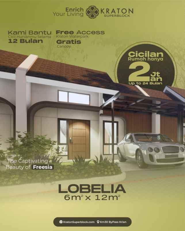 dijual rumah bypass krian