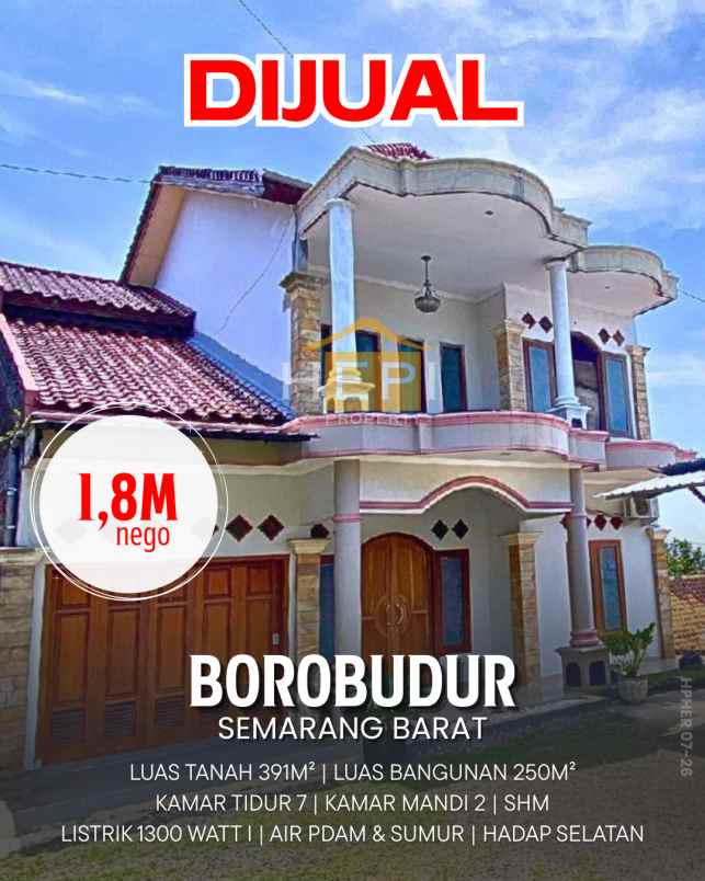 dijual rumah di borobudur kembangarum semarang barat