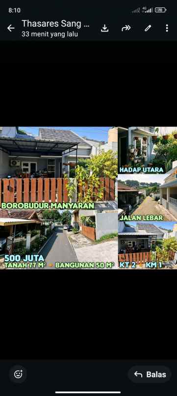 dijual rumah di borobudur manyaran semarang