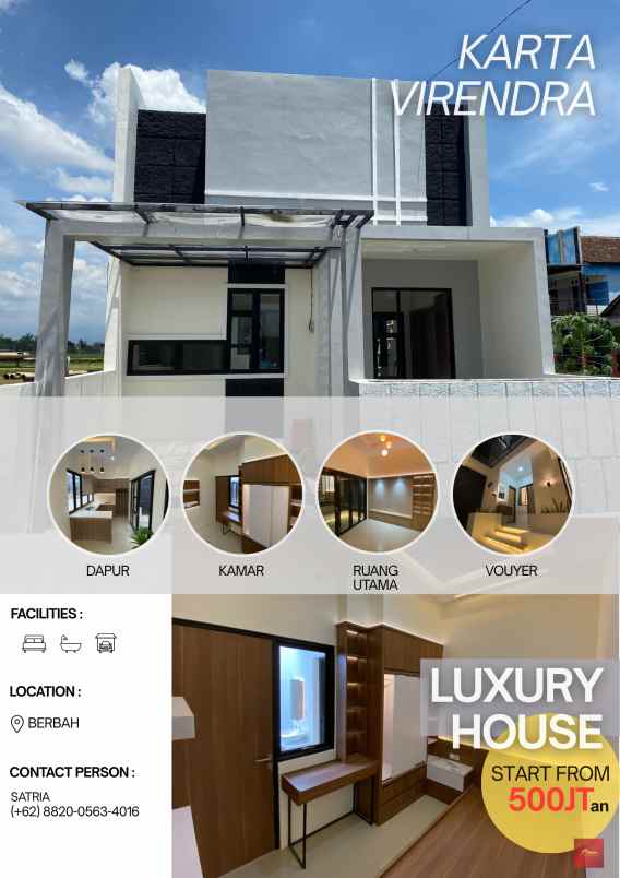 dijual rumah hunian tipe 36 berbah sleman minimaslist