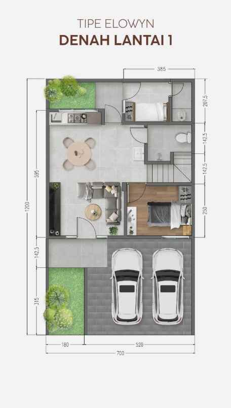 dijual rumah jl aria putra serua indah