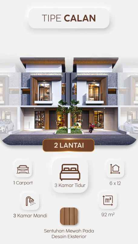 dijual rumah jl aria putra serua indah