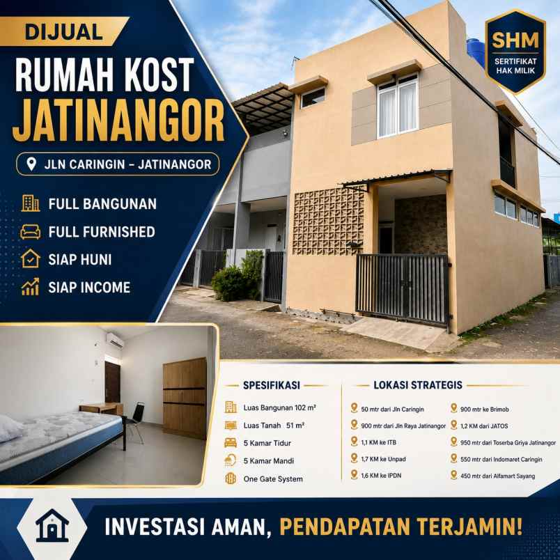 dijual rumah jl caringin jatinangor