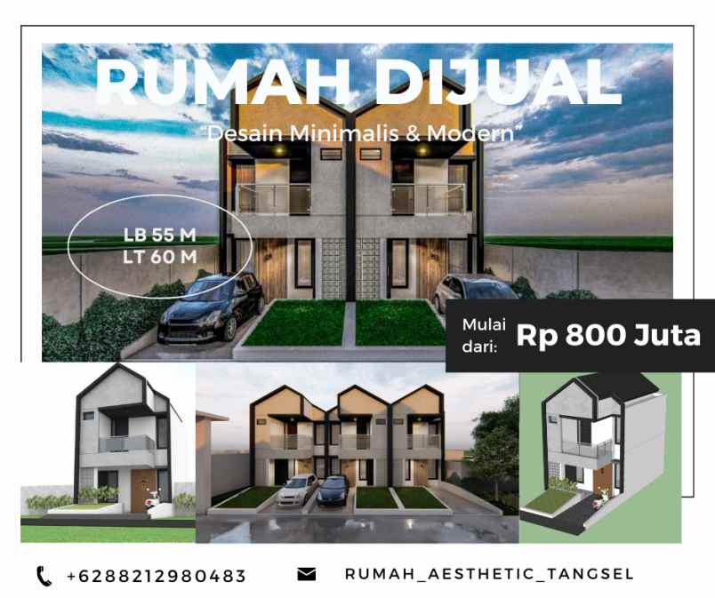 dijual rumah jl masjid buaran serpong