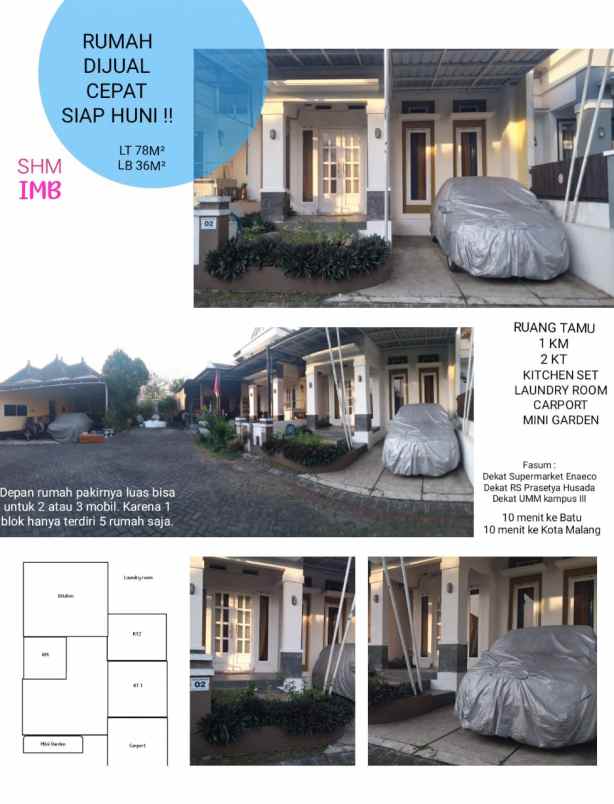 dijual rumah kepuharjo karangploso malang