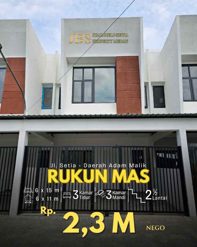dijual rumah komplek rukun mas jalan