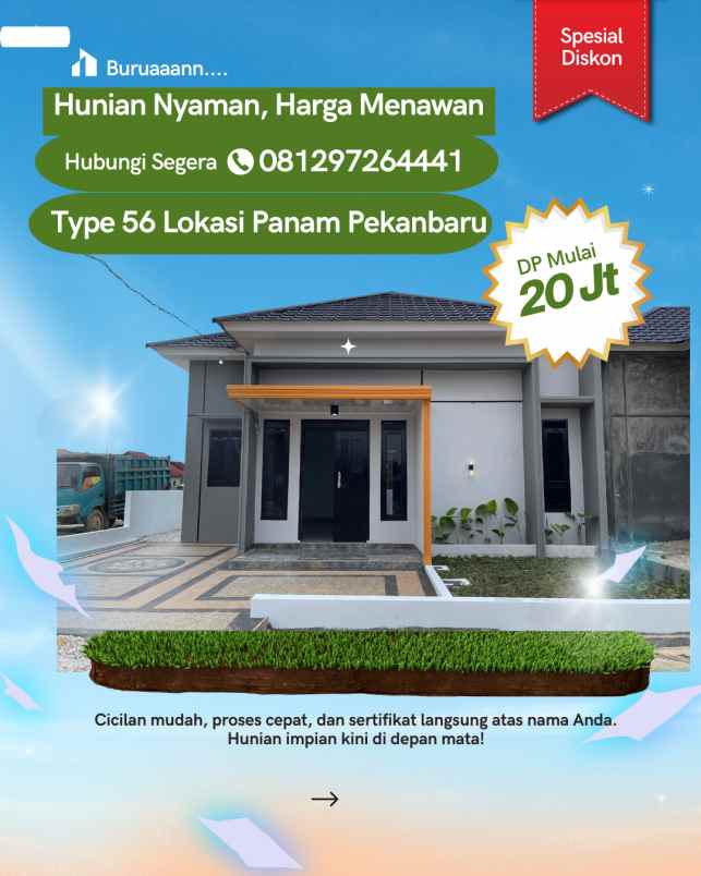 dijual rumah panam