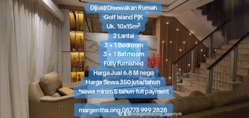 dijual rumah pantai indah kapuk jakarta