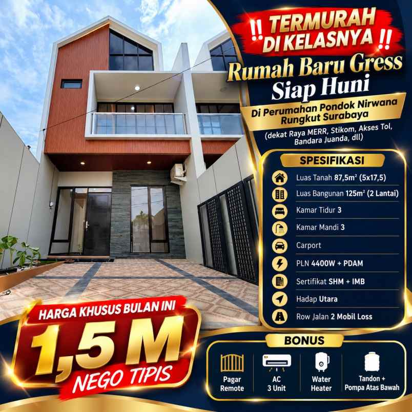 dijual rumah perumahan pondok nirwana
