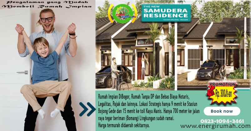 dijual rumah perumahan samudera