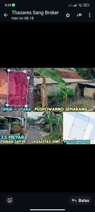 dijual rumah puspowarno