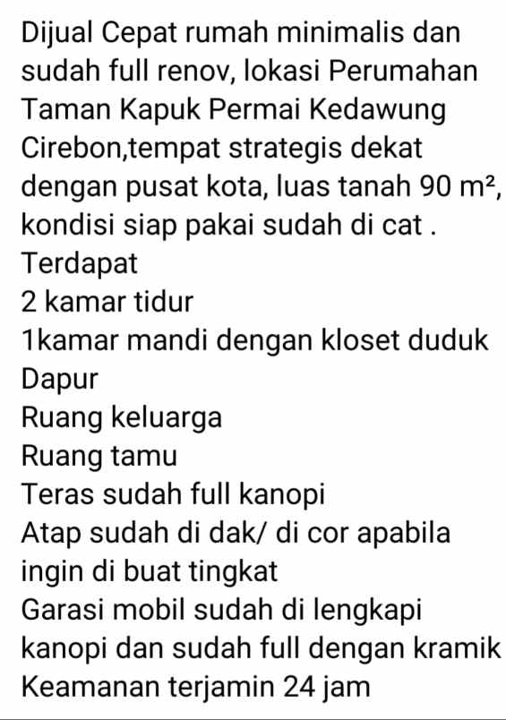 dijual rumah strategis dekat kota cirebob