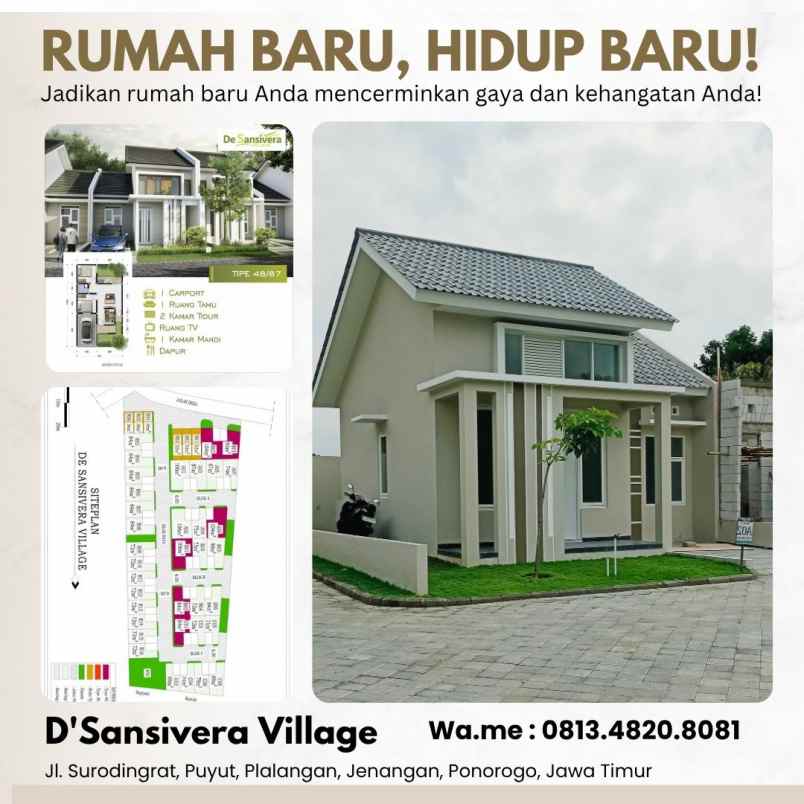 dijual rumah surodingrat puyut