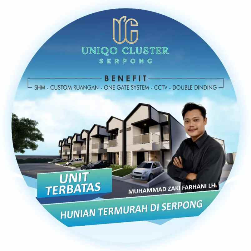 dijual rumah uniqo cluster serpong jl