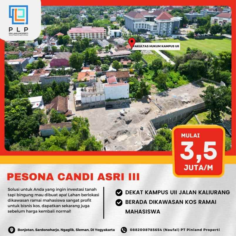 dijual tanah bonjotan sardonoharjo