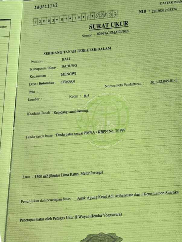 dijual tanah jl sahadewa