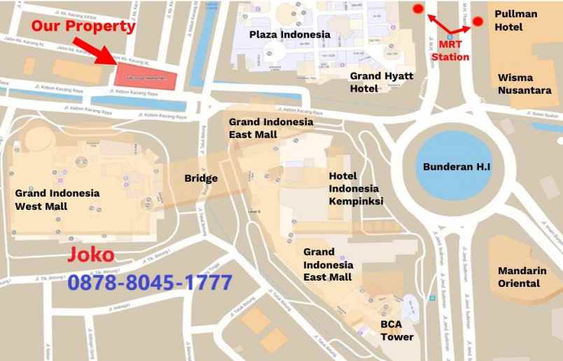 dijual tanah jl thamrin