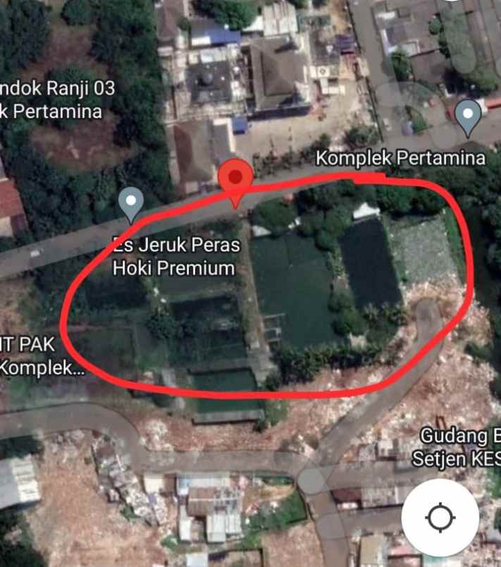 dijual tanah jl yakpatena pondok ranji