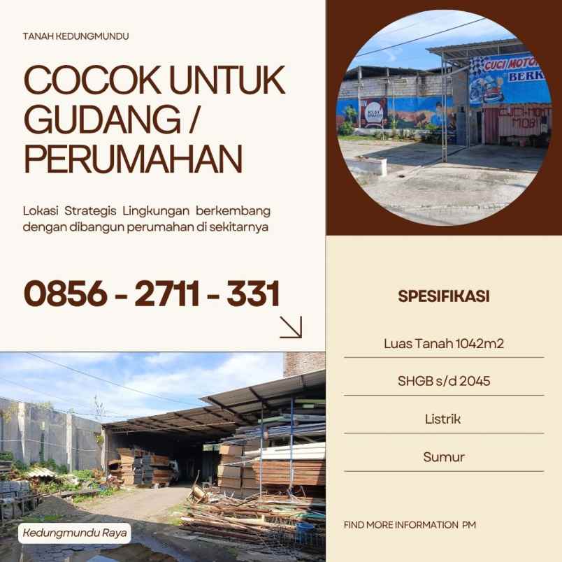 dijual tanah kedungmundu raya