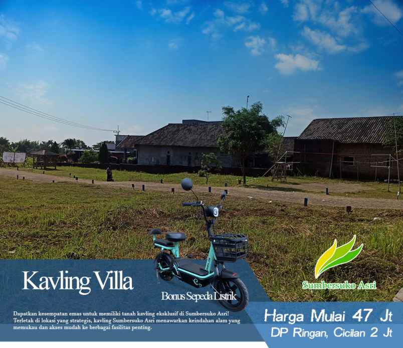 dijual tanah kemuning sumbersuko kec