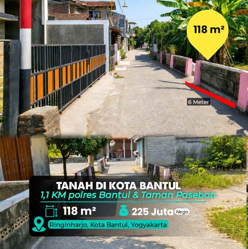 dijual tanah polres bantul