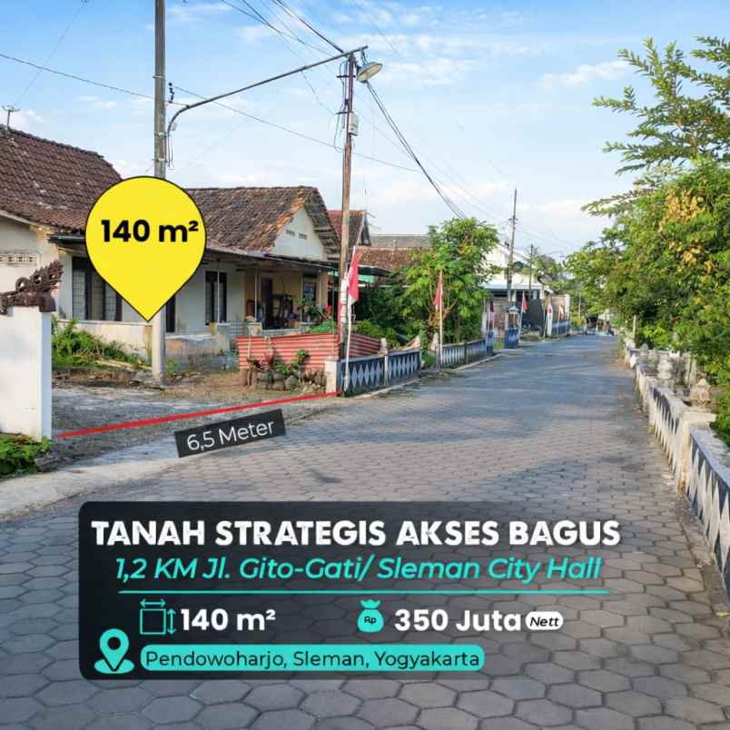 dijual tanah sleman city hall