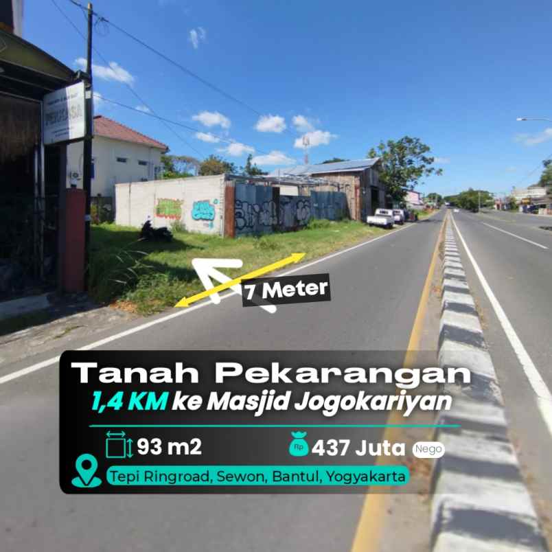 dijual tanah tepi ringroad
