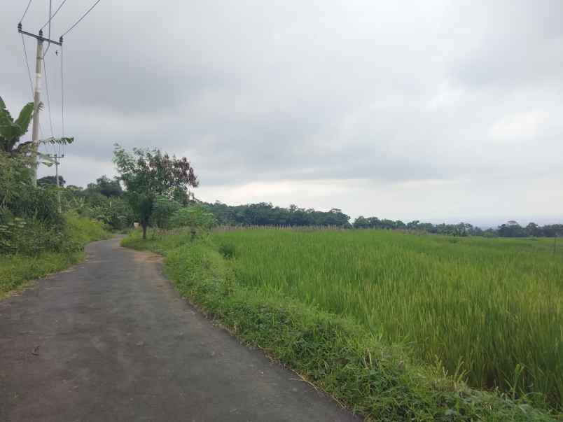 dijual tanah view gunung pinggir jalan desa