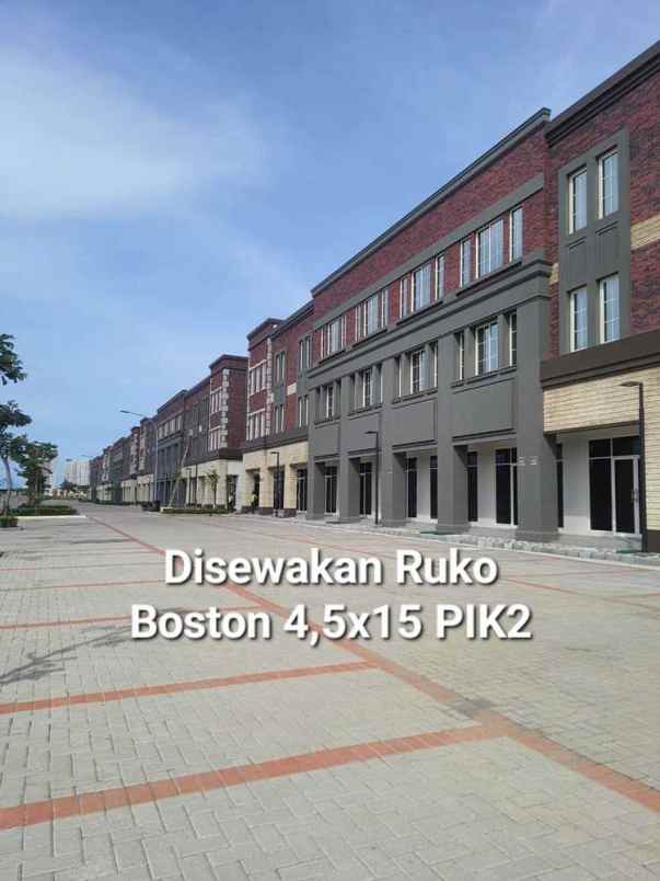 disewakan ruko boston pik2 3lantai