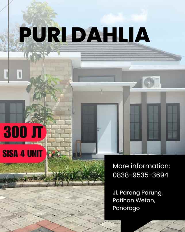 hunian strategis di ponorogo sisa 4 unit terakhir
