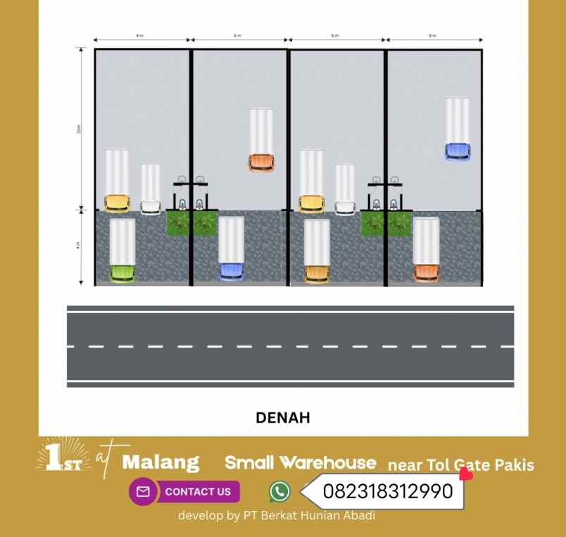 jual gudang logistik murah