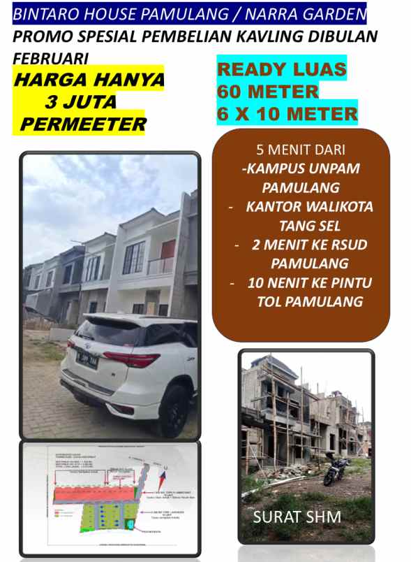 kavling dalam cluster harga murah saja