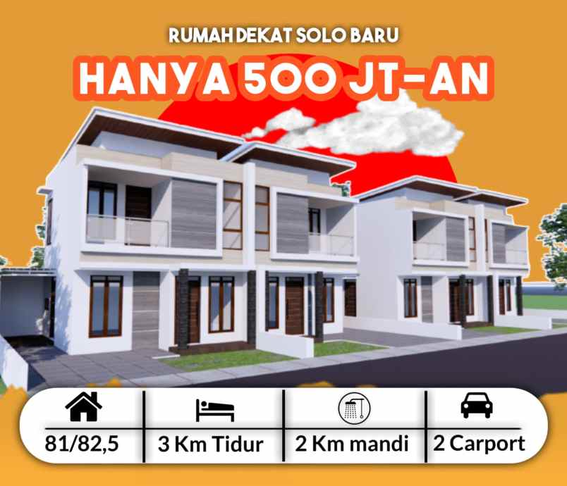 promo rumah dua lantai solobaru