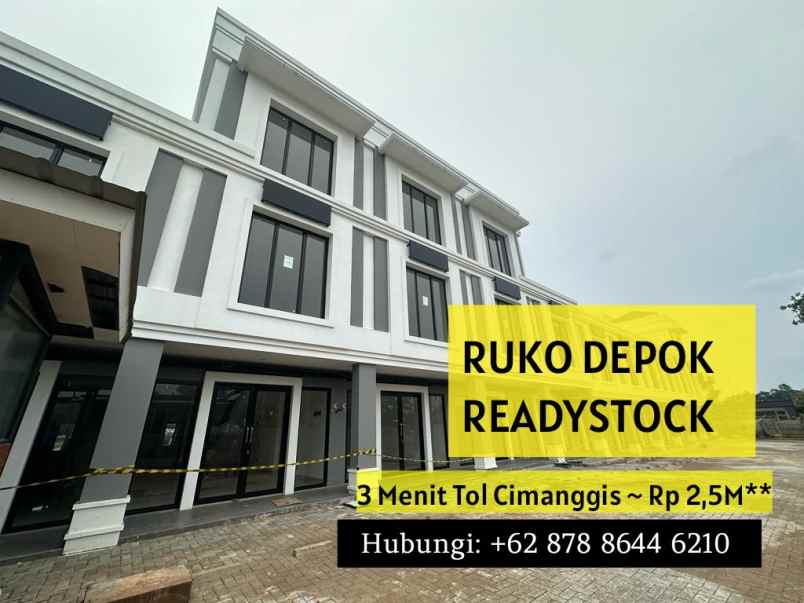 ruko dua lantai tapos cimanggis depok strategis