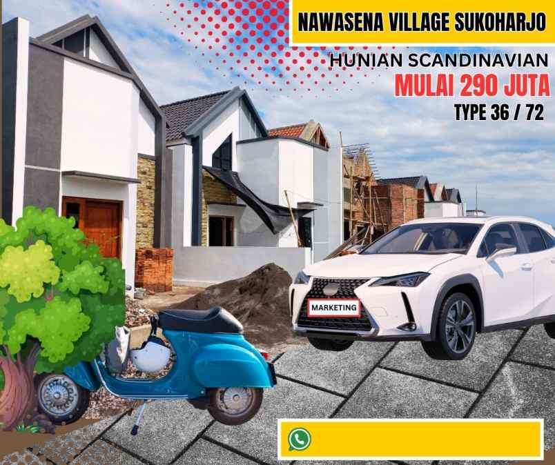 rumah cluster scandinavian modern sukoharjo