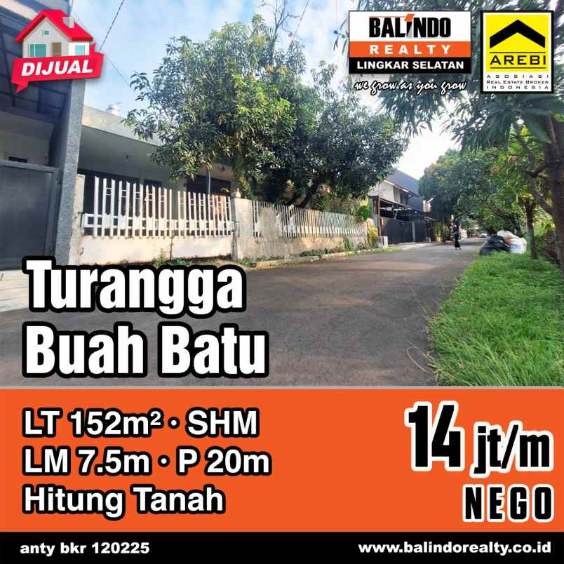 rumah hitung tanah di turangga buah batu