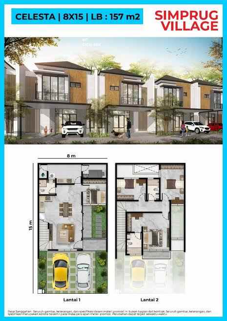 rumah simprug village pik 2 type celesta