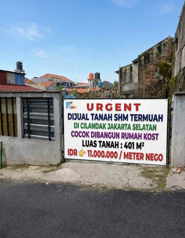 tanah dijual murah shm cilandak jakarta selatan