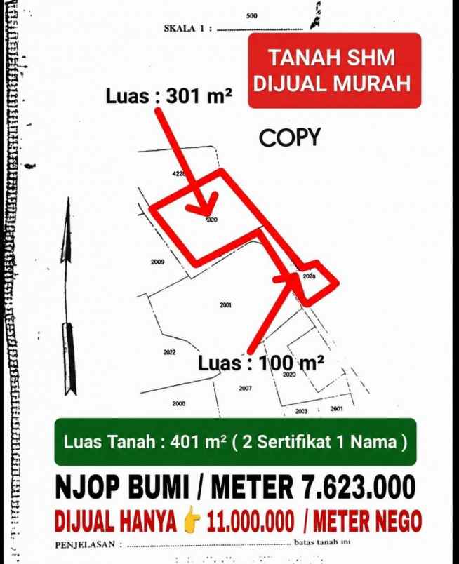 tanah dijual murah shm cilandak jakarta selatan