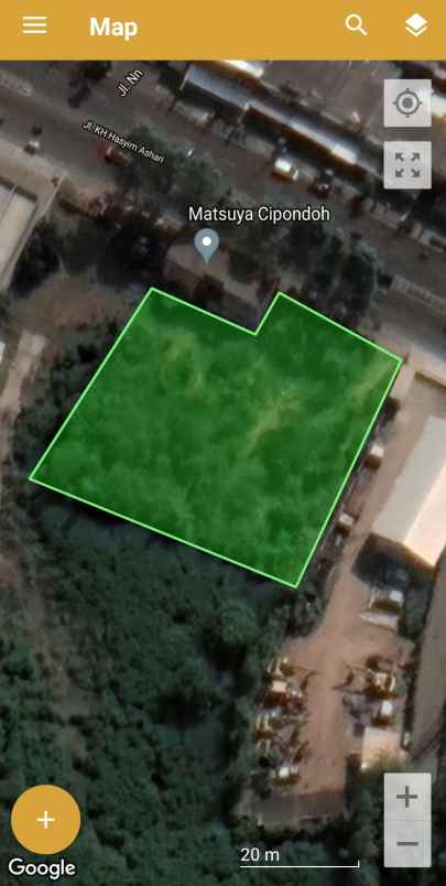 tanah jl hasyim ashari cipondoh