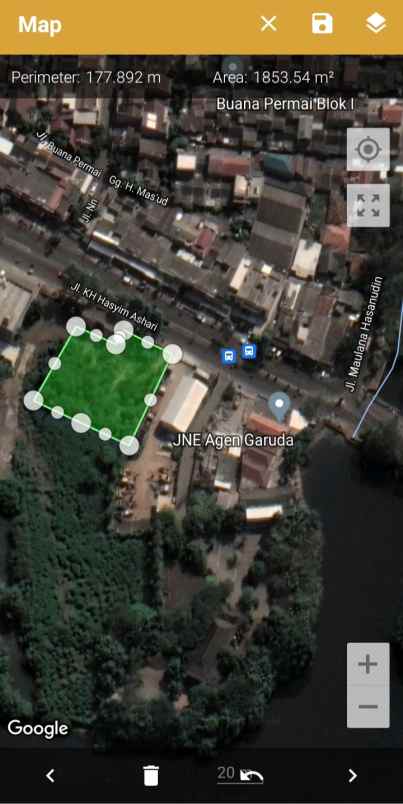 tanah jl hasyim ashari cipondoh