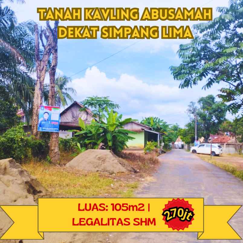 tanah kavling abusamah belakang spbu