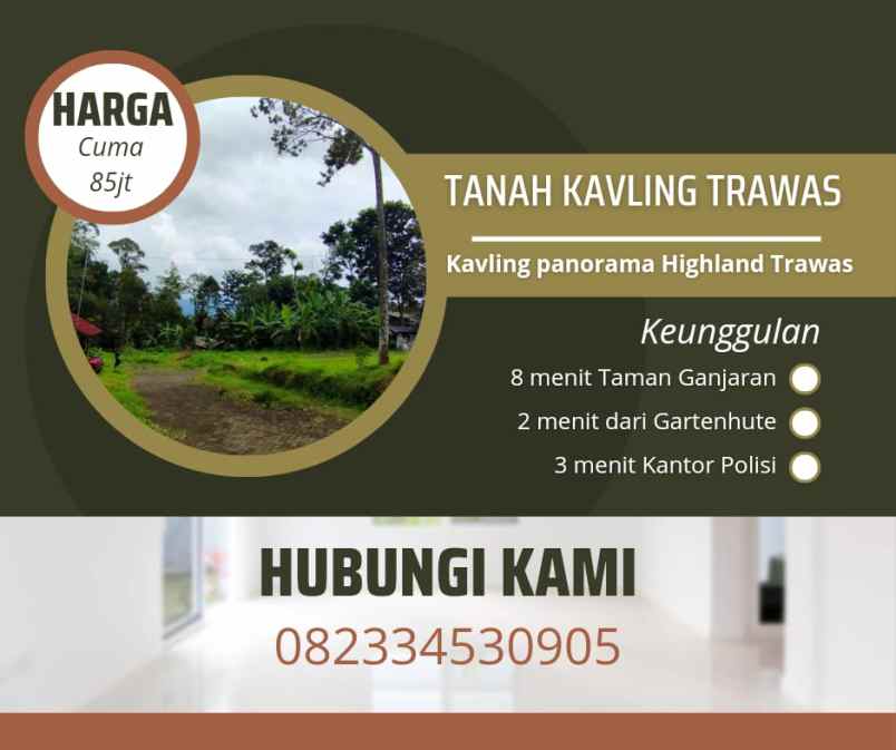 tinggal 1 unit tanah kavling di trawas mojokerto