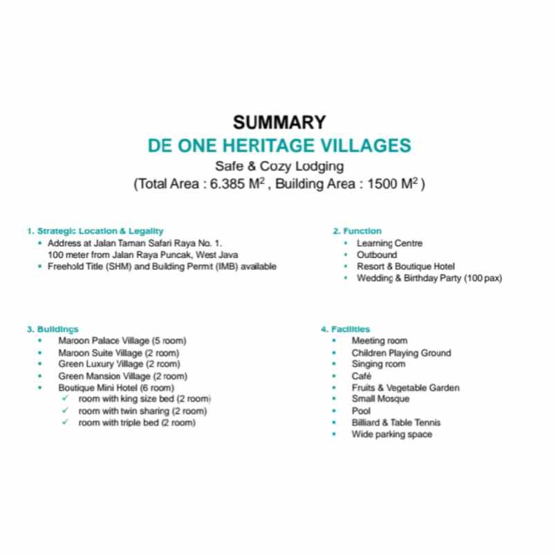 villa jalan raya taman safari