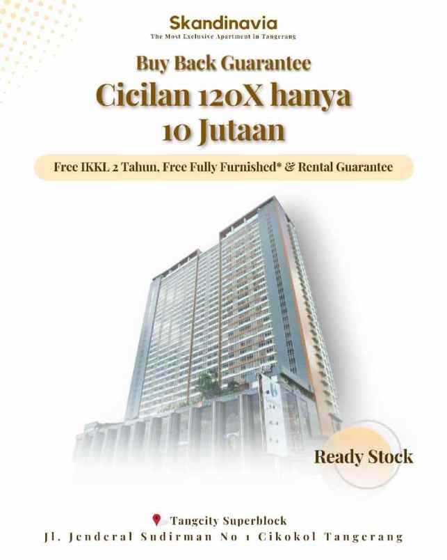 apartmen siap huni 180x cicilan mulai 6juta