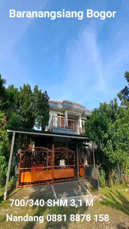 dijual cepat rumah mewah lokasi baranangsiang bogor