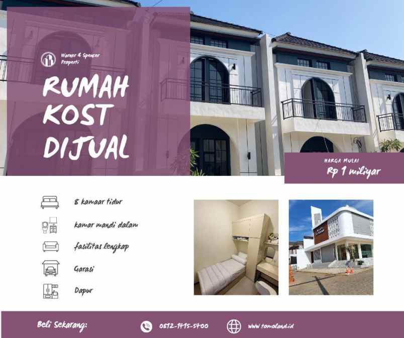 dijual kost jl chili jl perum joyo