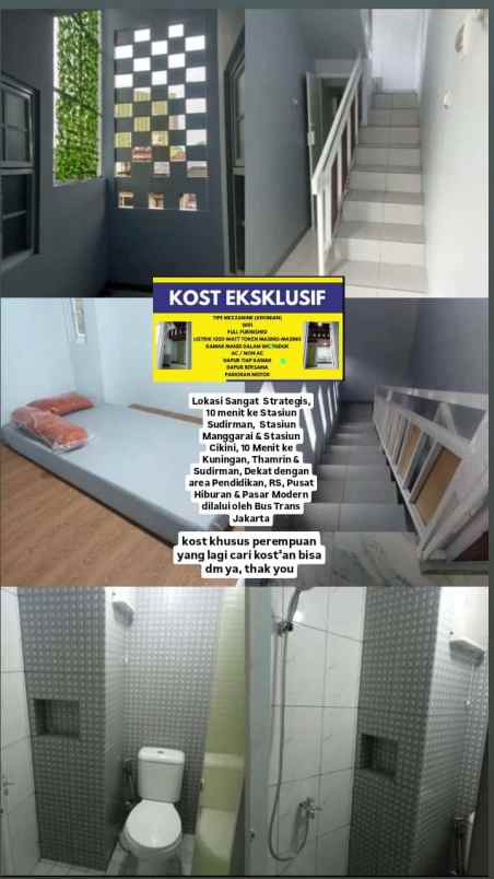 dijual kost mentang jakarta pusat