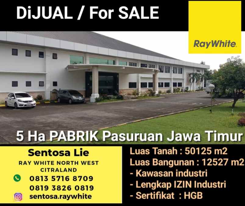 dijual ruko gudang kantor kawasan industri pasuruan