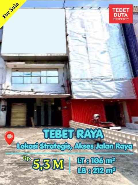 dijual ruko gudang kantor tebet raya